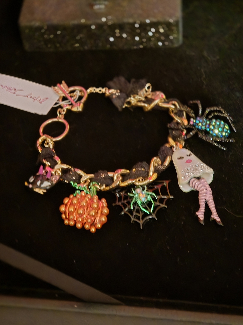 Betsey Johnson Halloween Charm Bracelet - Gold, Orange, Black